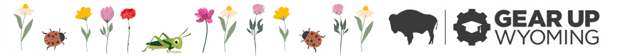 flowers, bugs and the GEAR UP logo