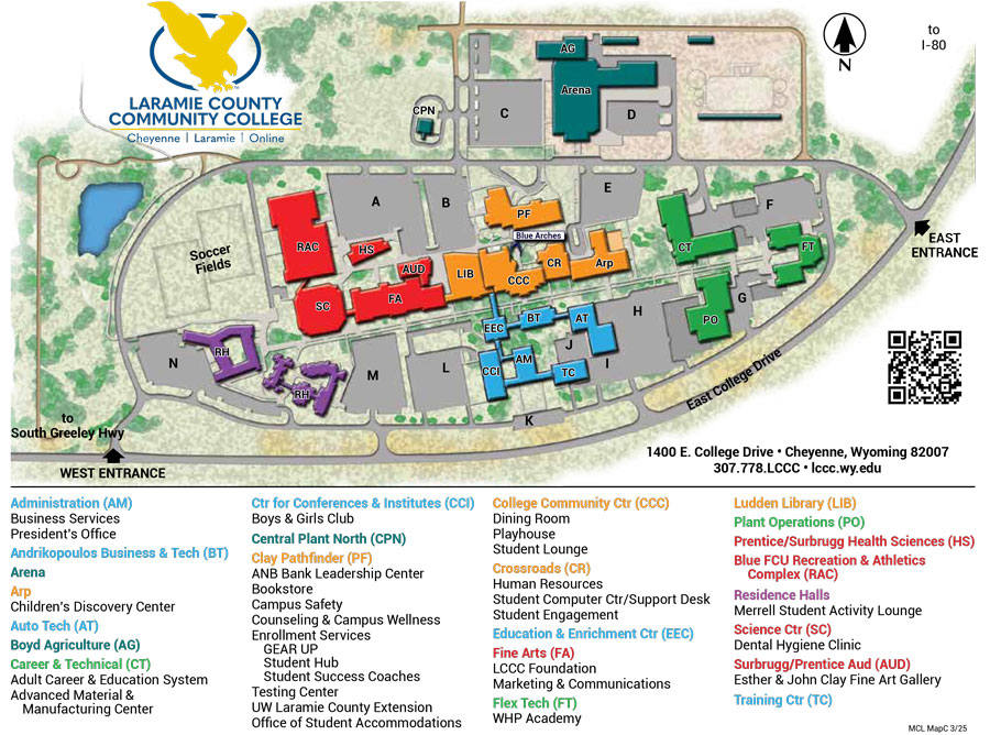 Campus Map with buildings named