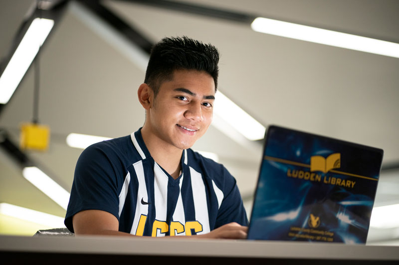 LCCC Men’s Soccer player Anthony Quidachay learned about the many layers of personal branding from expert Frances Reimer.