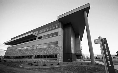 exterior view of the Clay Pathfinder Building