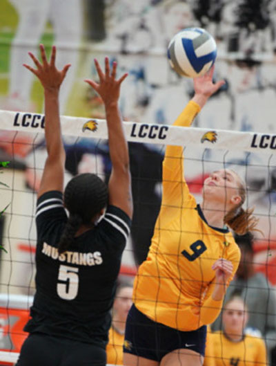 LCCC Volleyball player Sidney Kettelkamp, a freshman outside hitter