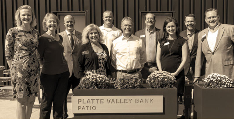 Laramie County Community College celebrated the dedication of the Platte Valley Bank Patio, which provides additional seating to a renewed portion of campus.