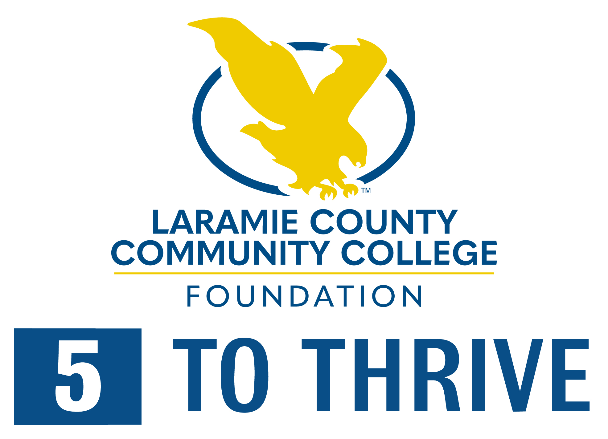 LCCC Foundation logo plus 5 to Thrive