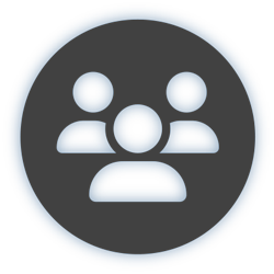 employee icon with three people 