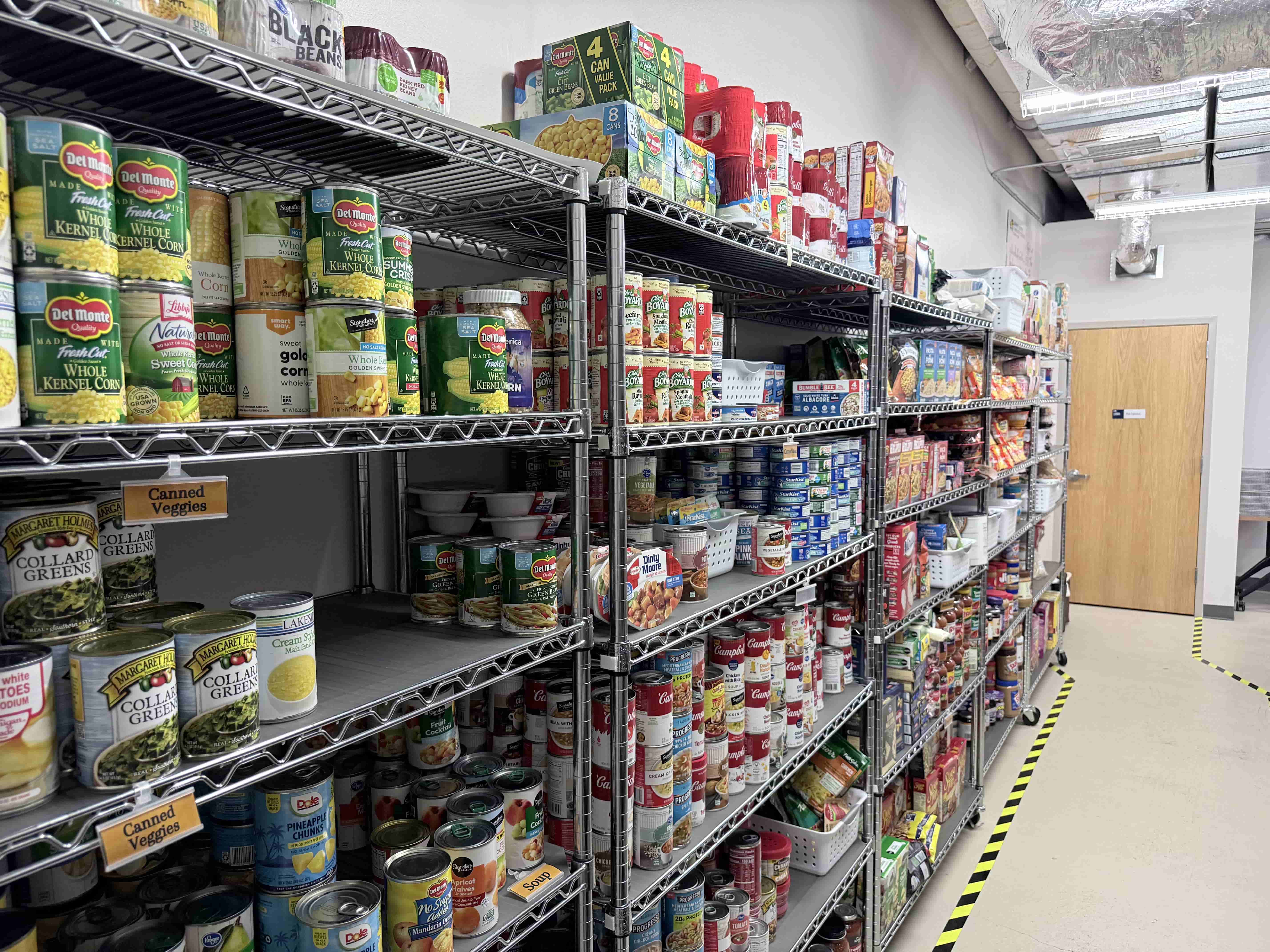 Image of the food pantry shelves