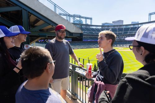 LCCC students at the Business of Baseball event. 