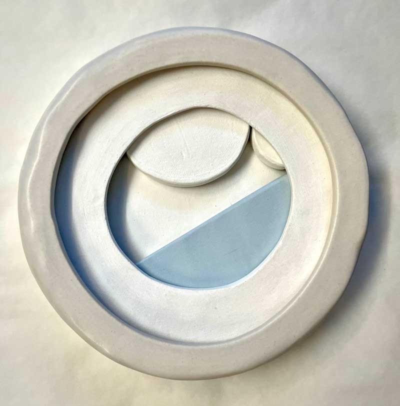 circular ceramic artwork by Bronwyn Minton