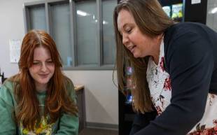 LCCC student Emma LCCC student Emma works with accounting instructor Danielle Adams