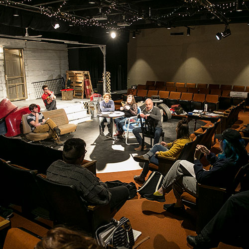 theatre students in the LCCC Playhouse