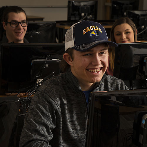 students in a computer lab