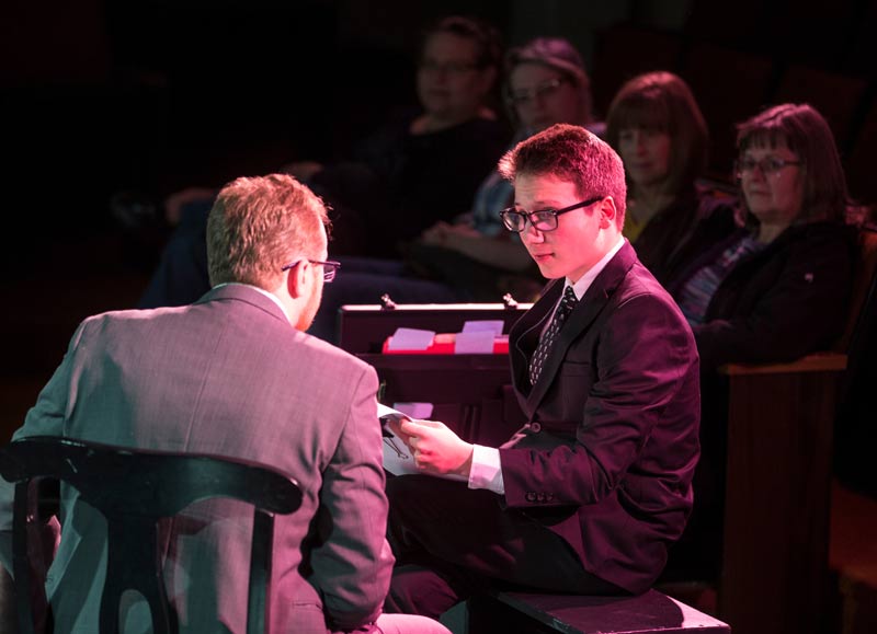 Laramie County Community College students during the play Everyman.